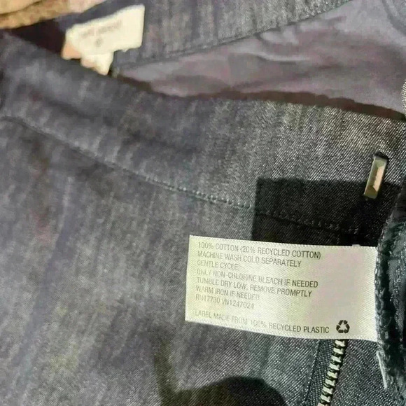 Kika Vargas Indigo Wide Leg Cropped Pants with Scalloped Pocket Size 8- NWT - Picture 11 of 13